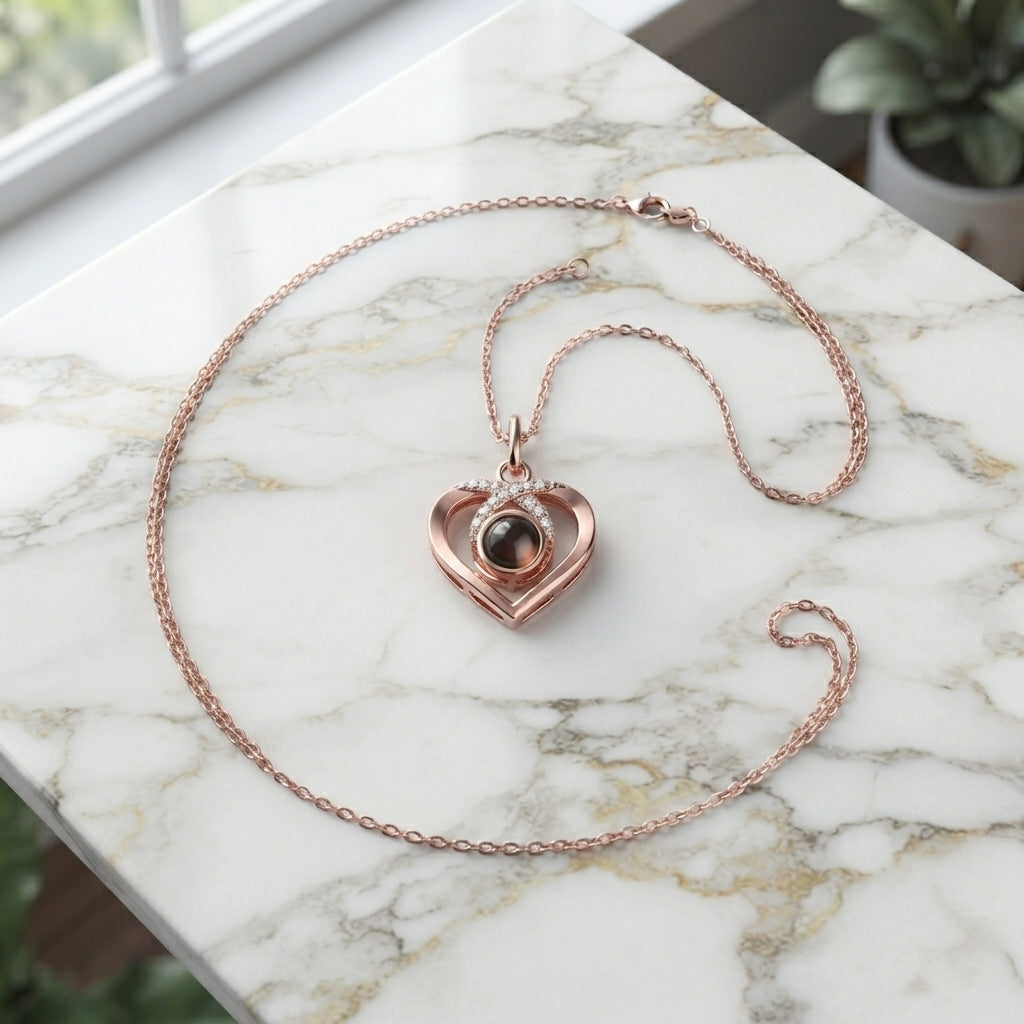 Personalised Eternal Love Photo Projection Necklace