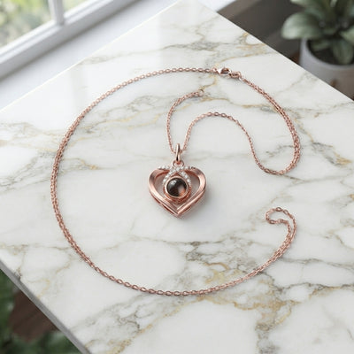 Personalised Eternal Love Photo Projection Necklace