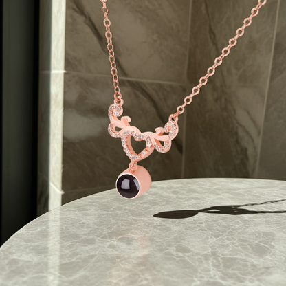 PX38 - Antler Heart Projection Necklace – A Symbol of Eternal Bond