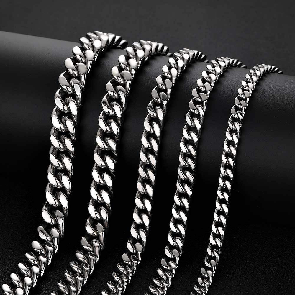 CC03 Bold Cuban Link Chain Necklace – Gold &amp; Silver Finishes