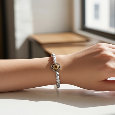 PS06 - Personalized Sun Photo Projection Beaded Bracelet
