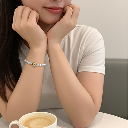 PS06 - Personalized Sun Photo Projection Beaded Bracelet