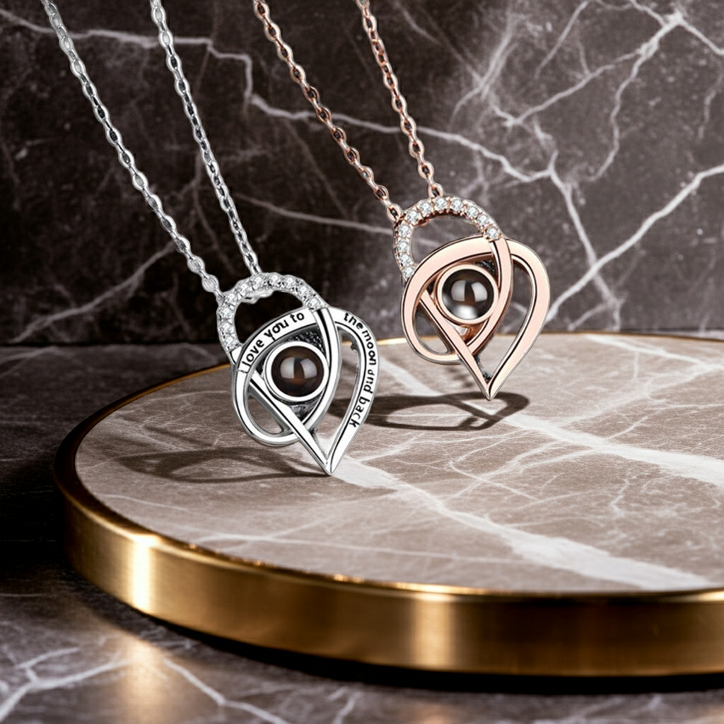 PXS108 - Echoya™ Eternal Love Photo Projection Necklace – S925 Silver