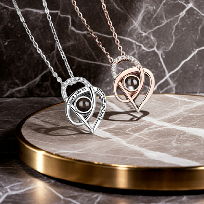 PXS108 - Echoya™ Eternal Love Photo Projection Necklace – S925 Silver
