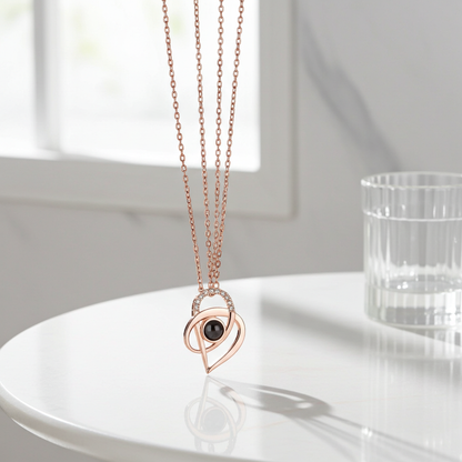 PXS108 - Echoya™ Eternal Love Photo Projection Necklace – S925 Silver