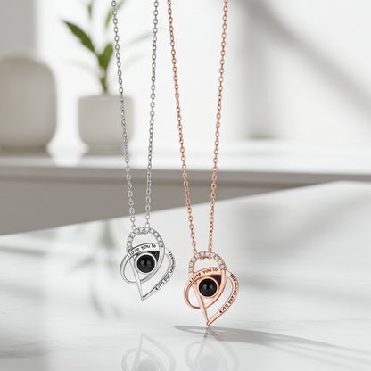 PXS108 - Echoya™ Eternal Love Photo Projection Necklace – S925 Silver