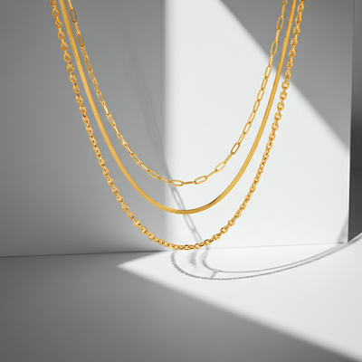 GP14 - Layered Gold Chain Necklace Collection (4 Styles) – Effortless Chic for Every Day