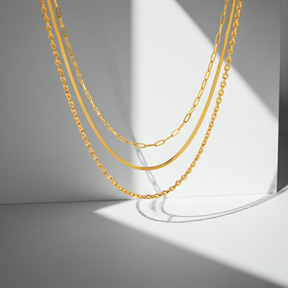 GP14 - Layered Gold Chain Necklace Collection (4 Styles) – Effortless Chic for Every Day