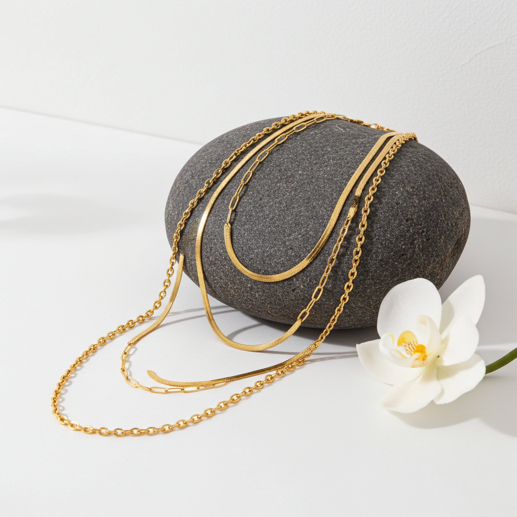 GP14 - Layered Gold Chain Necklace Collection (4 Styles) – Effortless Chic for Every Day