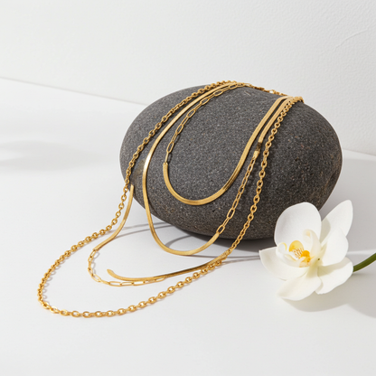 GP14 - Layered Gold Chain Necklace Collection (4 Styles) – Effortless Chic for Every Day