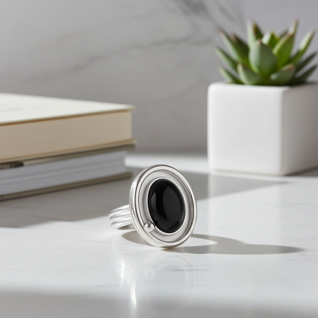 GP12 - Vintage Oval Agate Ring