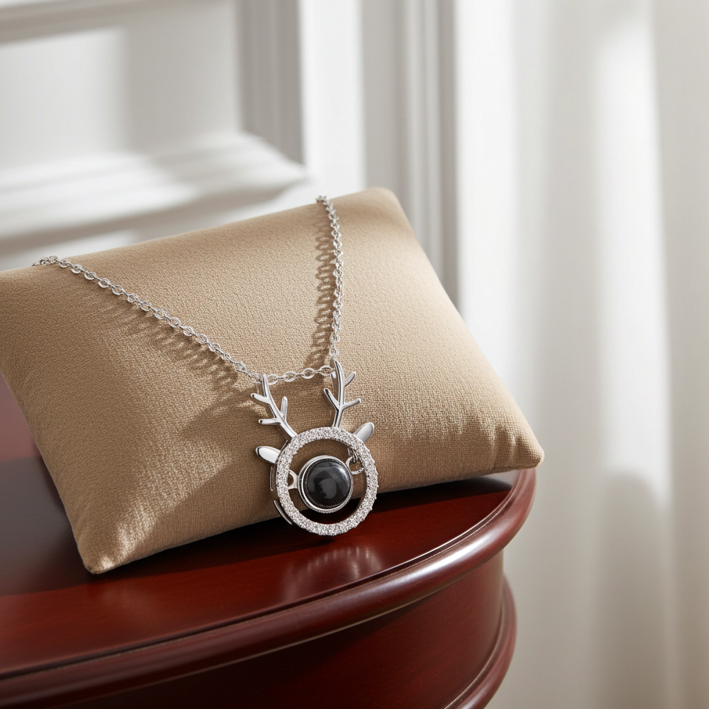 PX29 - Reindeer Antler Photo Projection Necklace – Keep a Memory Close to the Heart