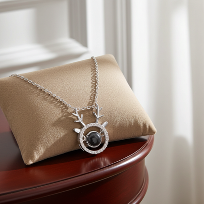 PX29 - Reindeer Antler Photo Projection Necklace – Keep a Memory Close to the Heart