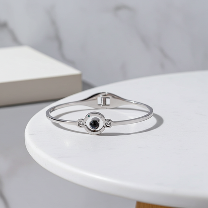 PS58 - Adjustable Photo Projection Bangle Bracelet