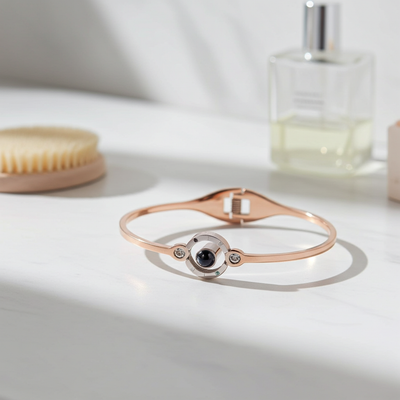 PS58 - Adjustable Photo Projection Bangle Bracelet