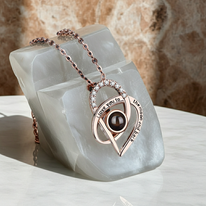 PXS108 - Echoya™ Eternal Love Photo Projection Necklace – S925 Silver