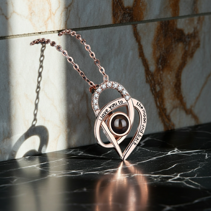 PXS108 - Echoya™ Eternal Love Photo Projection Necklace – S925 Silver