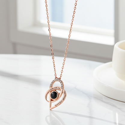 PXS108 - Echoya™ Eternal Love Photo Projection Necklace – S925 Silver