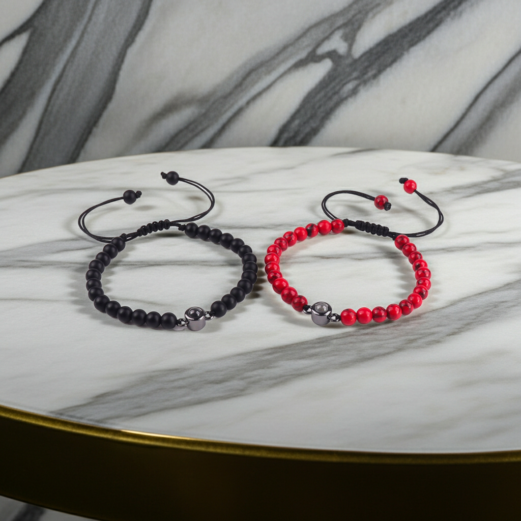 PS07 - Photo Projection Gemstone Bracelet – A Memory Woven Into Every Bead