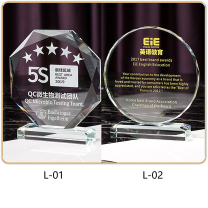 SP08 - Premium Crystal Trophy – Custom Engraved Corporate Award