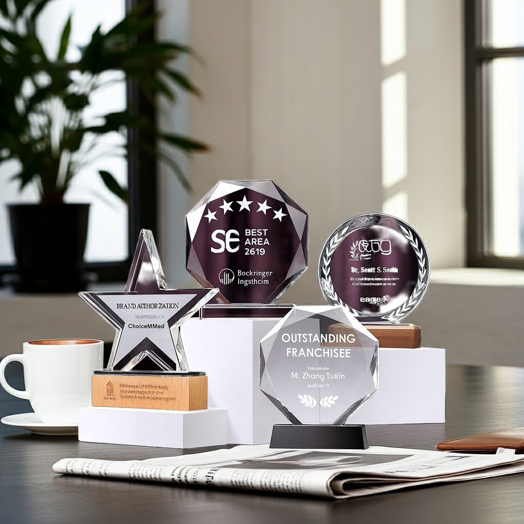 SP08 - Premium Crystal Trophy – Custom Engraved Corporate Award