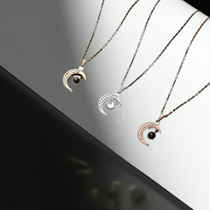 PX05 - Custom Moon Projection Necklace – Rose Gold, Silver, Gold