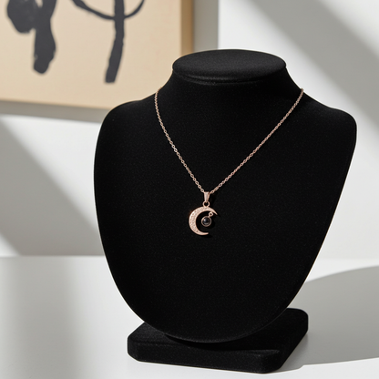 PX05 - Custom Moon Projection Necklace – Rose Gold, Silver, Gold
