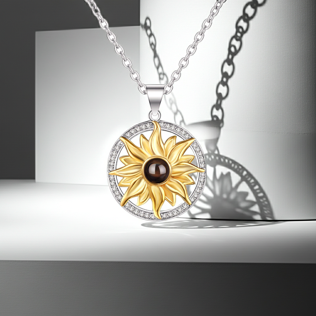 PXS106 - Sunlight Bloom Photo Projection Necklace