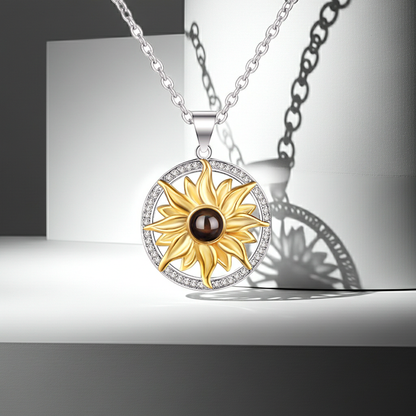 PXS106 - Sunlight Bloom Photo Projection Necklace