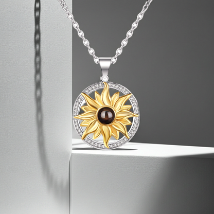 PXS106 - Sunlight Bloom Photo Projection Necklace