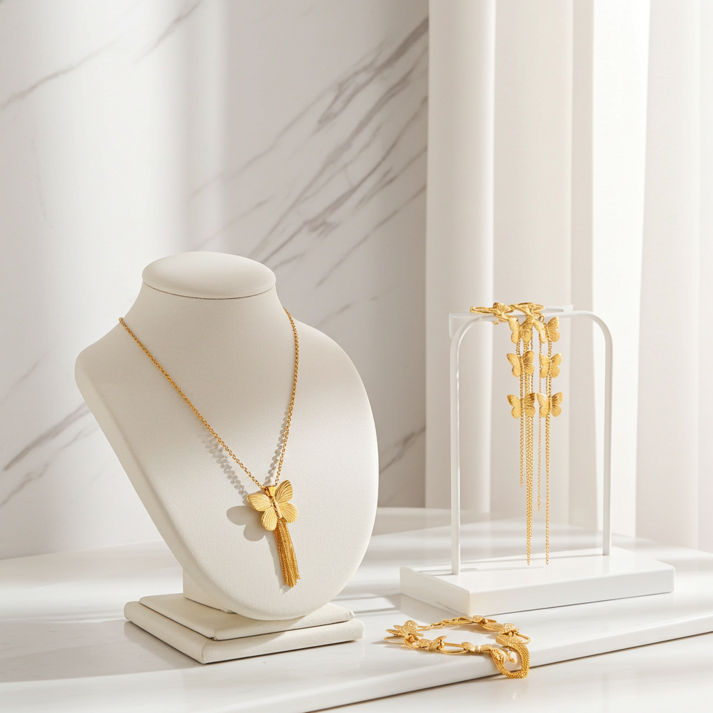 CC08 - Butterfly Charm Jewelry Set – Grace in Every Detail
