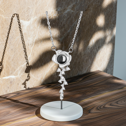 PX61 Rose Key Photo Projection Necklace
