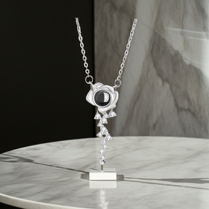PX61 Rose Key Photo Projection Necklace