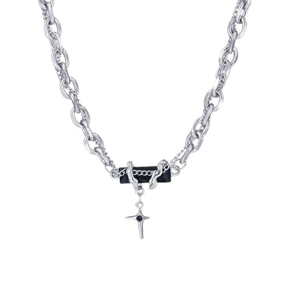 GP35 ⚔️ Chunky Cross Pendant Necklace – Bold. Edgy. Unapologetically You.