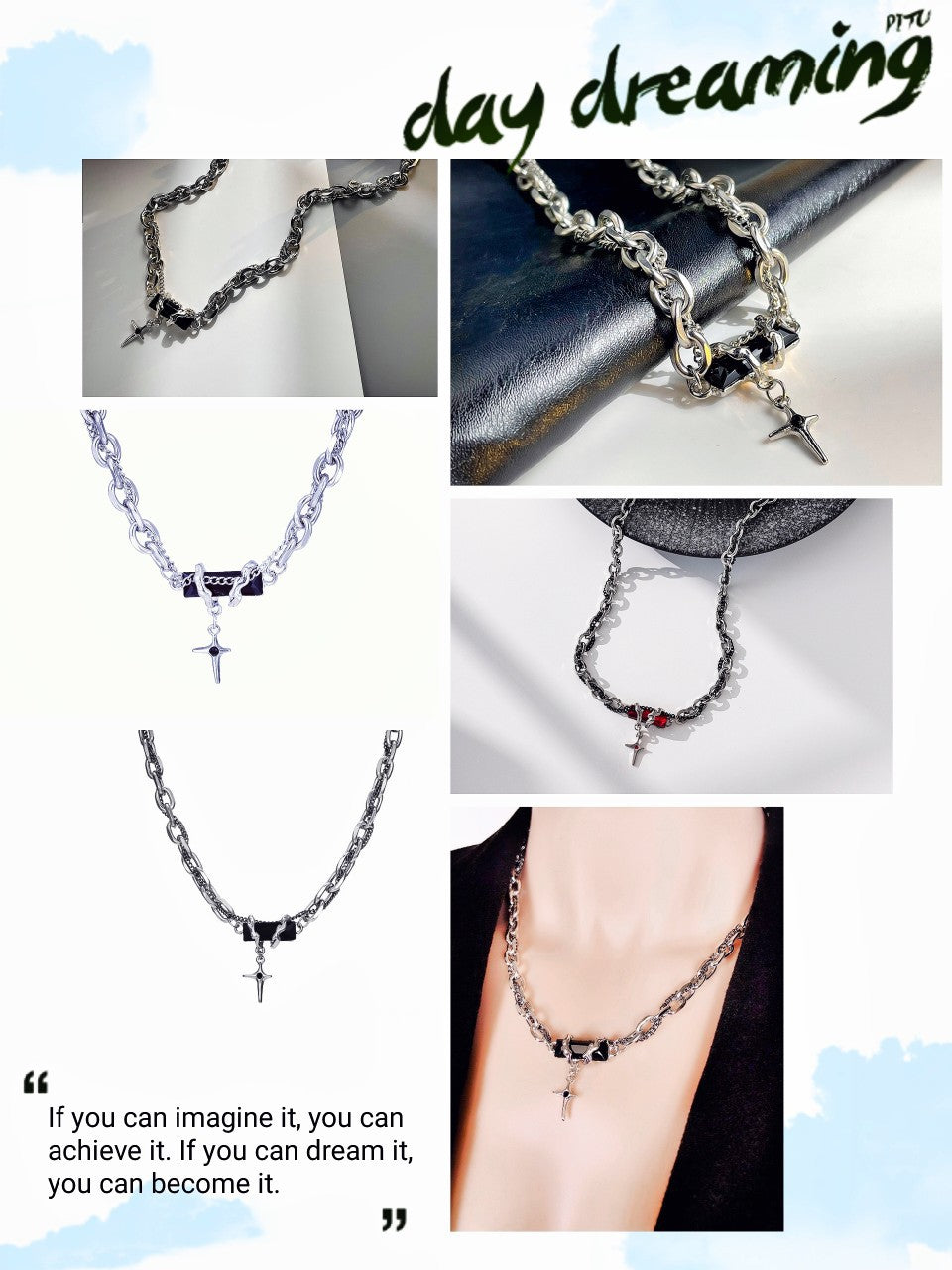 GP35 ⚔️ Chunky Cross Pendant Necklace – Bold. Edgy. Unapologetically You.