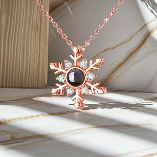 PX50 - Snowflake Projection Necklace – Eternal Moments in Every Flake