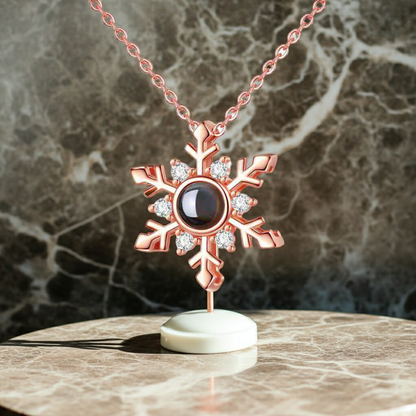 PX50 - Snowflake Projection Necklace – Eternal Moments in Every Flake