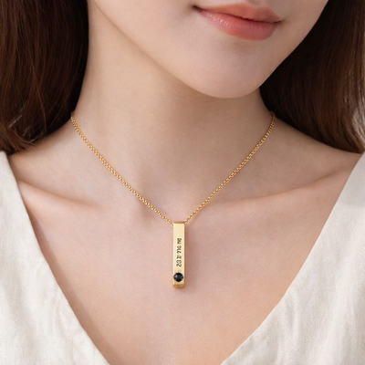 PX13 - Personalized Hidden Photo Necklace & Keychain Bar Pendant – “I Love You” Projection Gift
