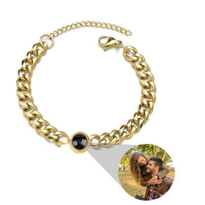 PS02 Personalized Photo Projection Chain Bracelet