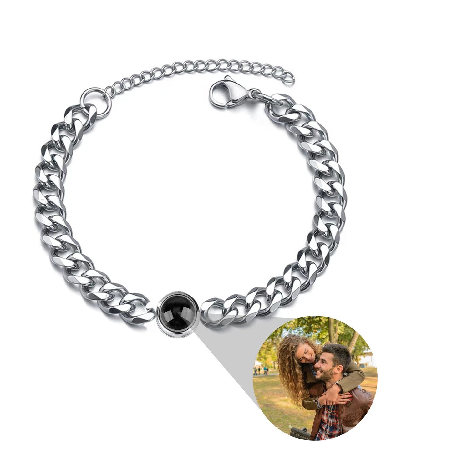 PS02 Personalized Photo Projection Chain Bracelet
