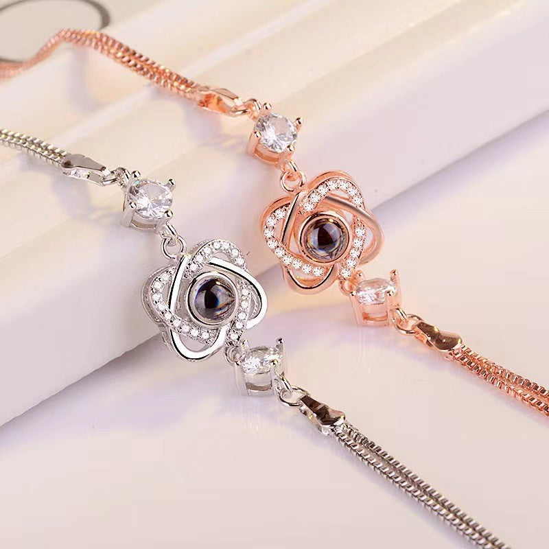 PS04 Rose Bloom Photo Projection Bracelet