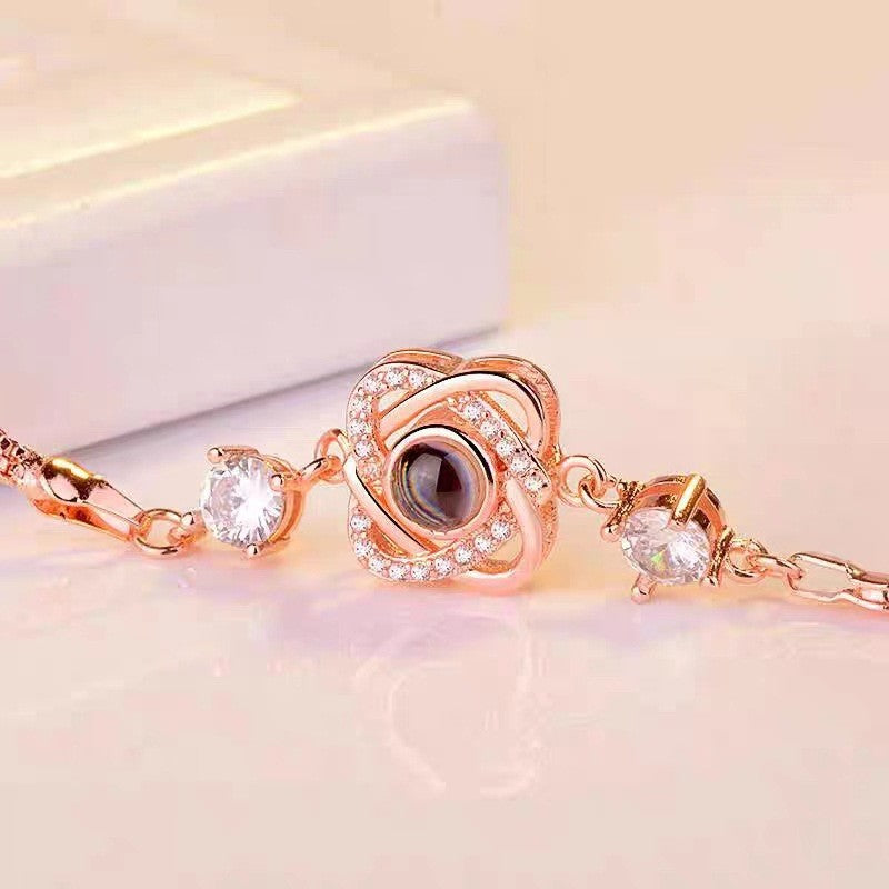 PS04 Rose Bloom Photo Projection Bracelet