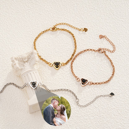 PS35 - Personalized Heart Photo Projection Bracelet