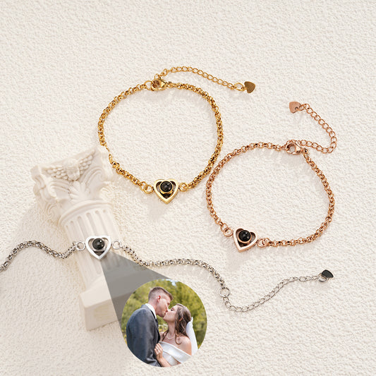 PS35 - Personalized Heart Photo Projection Bracelet