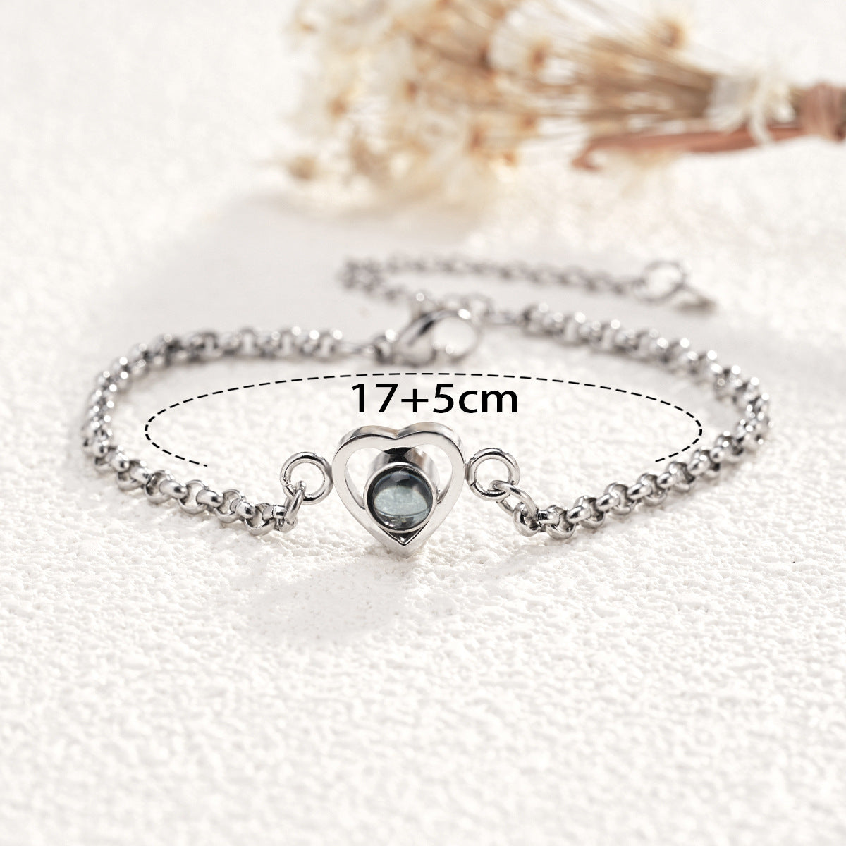 PS35 - Personalized Heart Photo Projection Bracelet