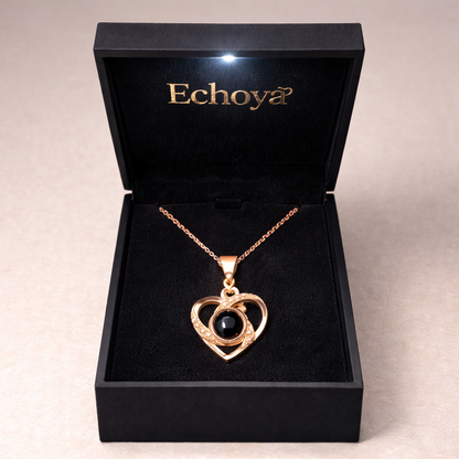 PX02 - Personalized Photo Projection Heart Necklace – Rose Gold, Silver, and Gold Colour