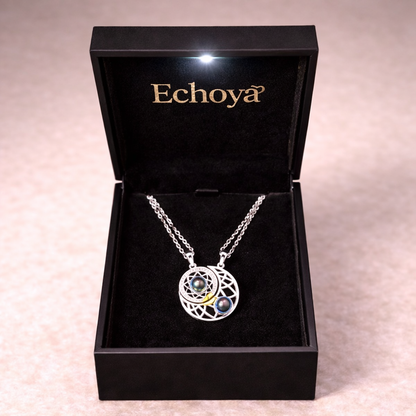PX06 - Sun & Moon Custom Projection Necklace Set – Symbol of Eternal Connection