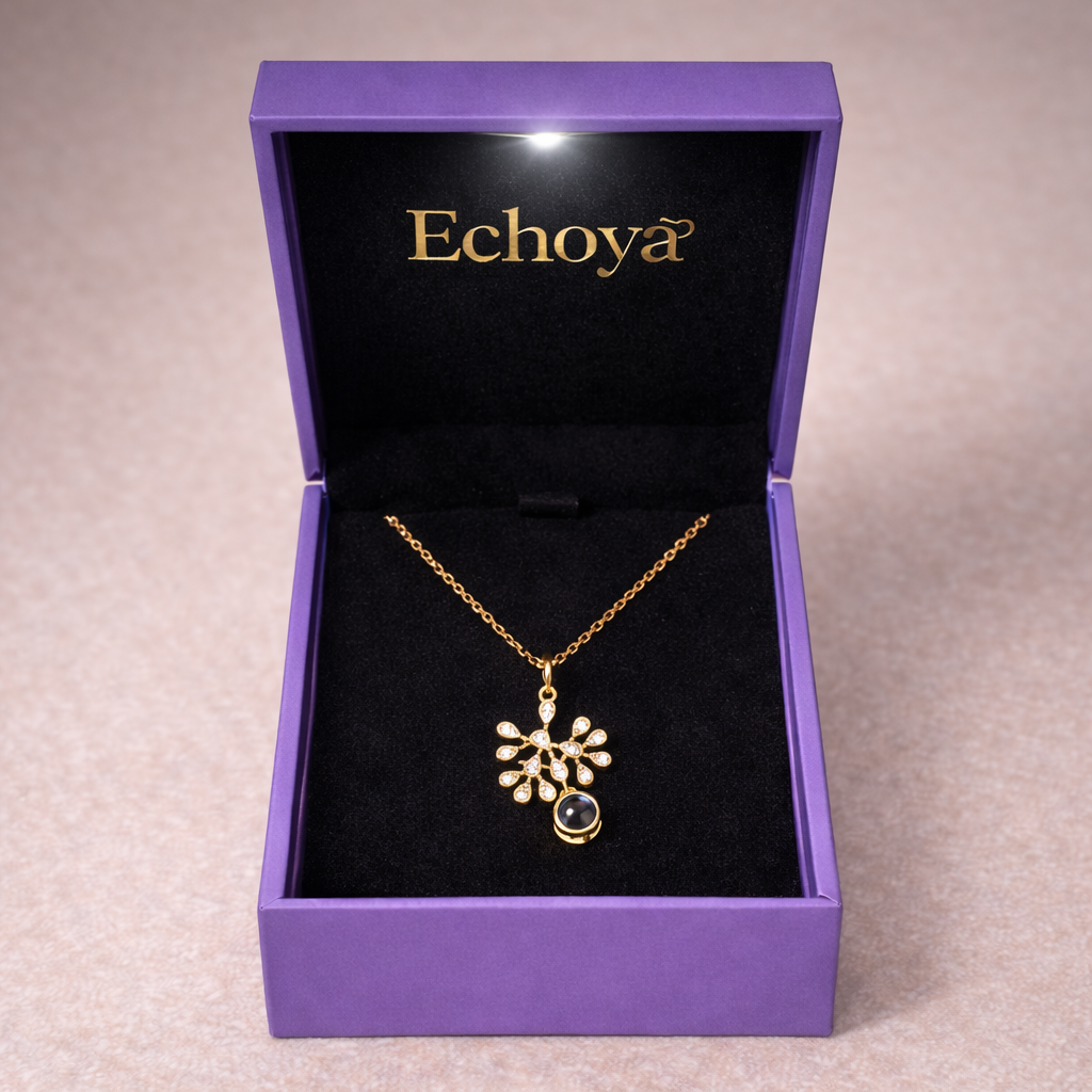 PX12 - Hidden Photo Teardrop Necklace – A Touch of Emotion, Worn with Elegance