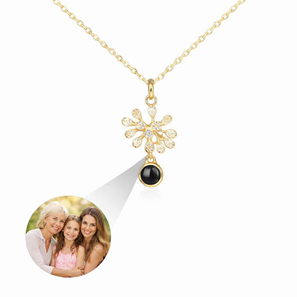 PX12 - Hidden Photo Teardrop Necklace – A Touch of Emotion, Worn with Elegance