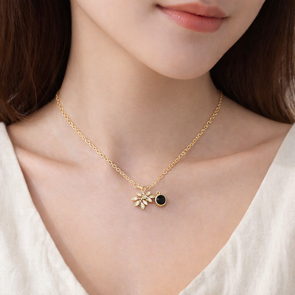 PX12 - Hidden Photo Teardrop Necklace – A Touch of Emotion, Worn with Elegance